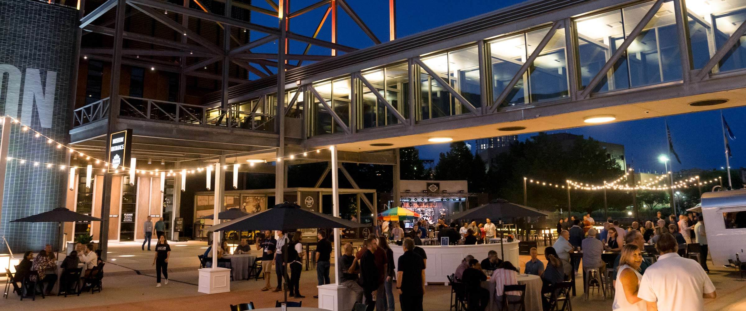 outdoor party at H-D Museum - desktop version